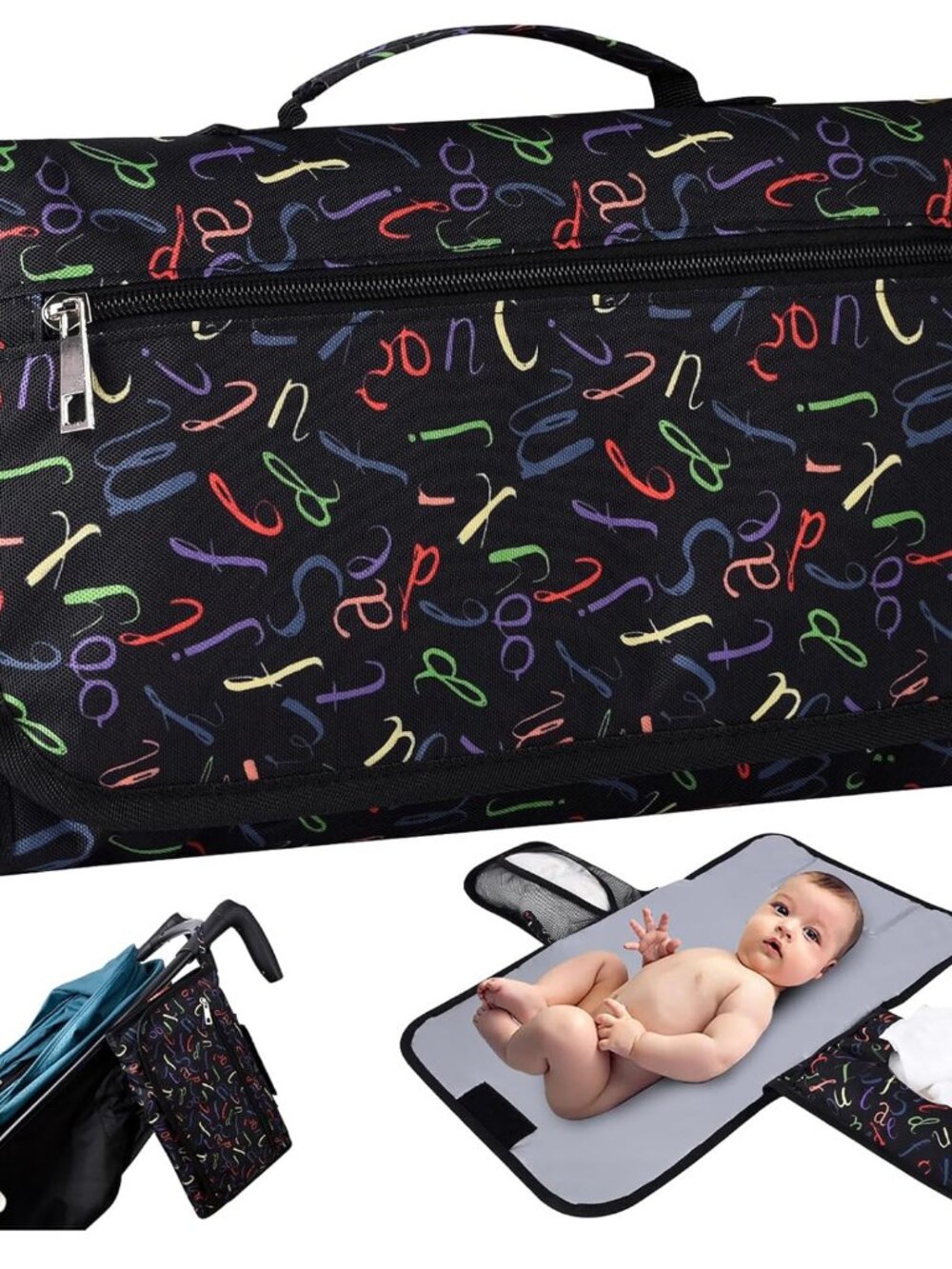 Portable Changing Pad Newborn Boys Girls Nappy Mat Travel Wipe Pocket NEW